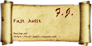Fajt Judit névjegykártya
